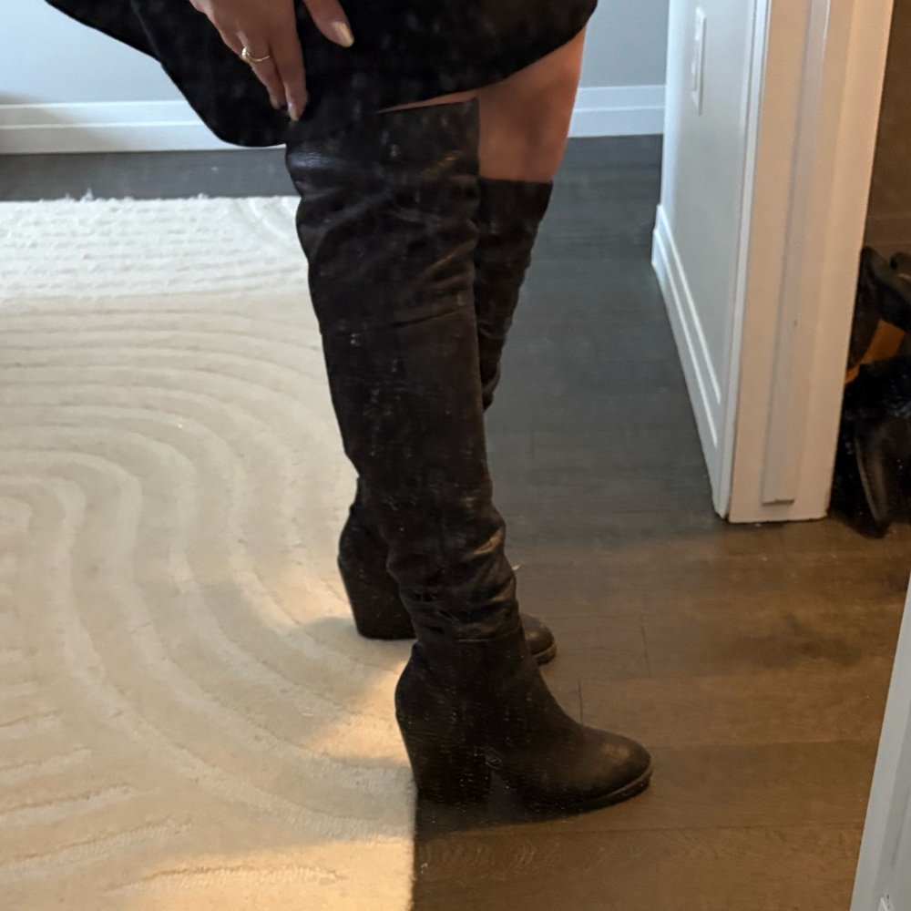 Aldo Black Heeled Boots for Women